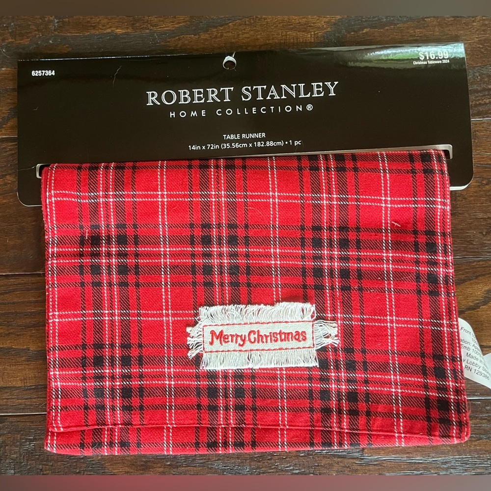 Robert Stanley Plaid Table Runner